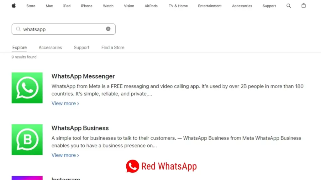 Red whatsapp for iPhone/ios